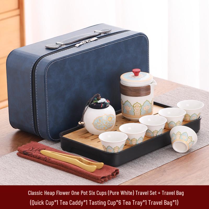 Portable Outdoor Gongfu Tea Set: Quick-Brew Travel Cup with Logo Print - Ideal for Camping and Business Souvenirs