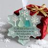 Snowflake-Shaped Sea Glass Friendship Decor, Sea Glass Christmas Tree Friendship Ornament, Inspirational Keepsake Ornament P9N0