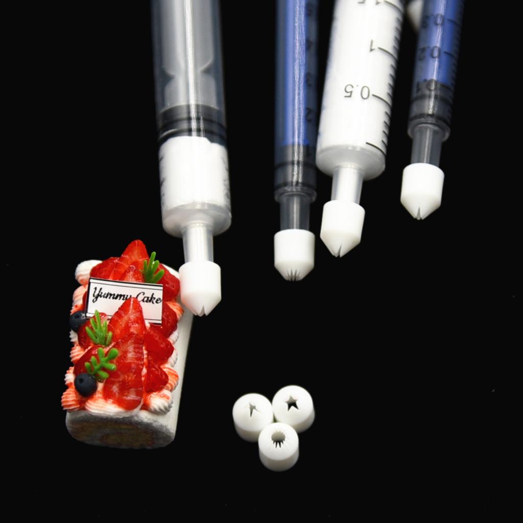 1 stk Press Mini Munnstykke Sett Kakedekorering Krem Leire Dessert Mat Leketøy DIY Intrikate Mønstre Blomster Keramikkverktøy Dekorasjon