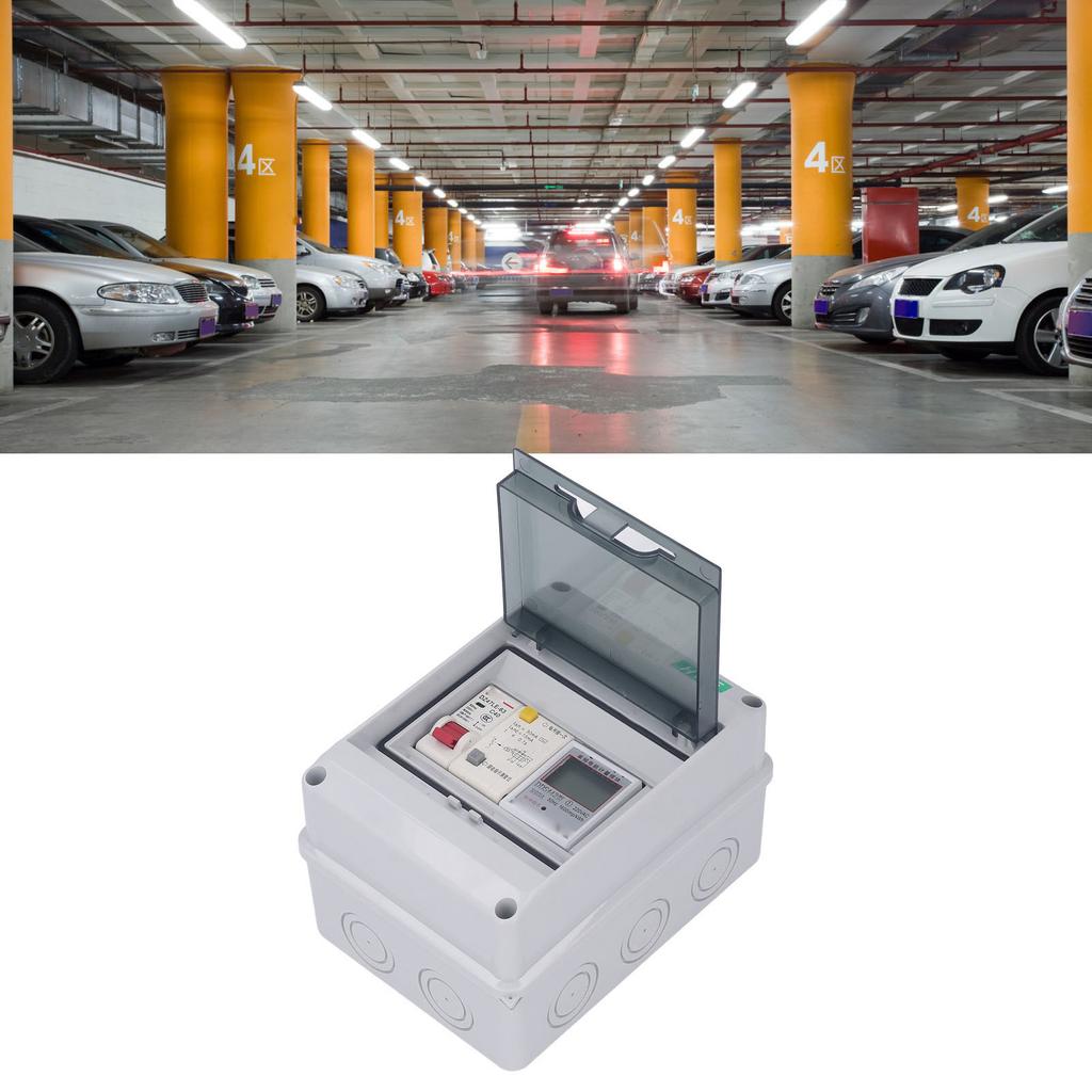 Zewnętrzna wodoodporna skrzynka rozdzielcza 2-drożna z wyłącznikiem zabezpieczającym przed wyciekiem 230VAC C40 220VAC 5(60)El