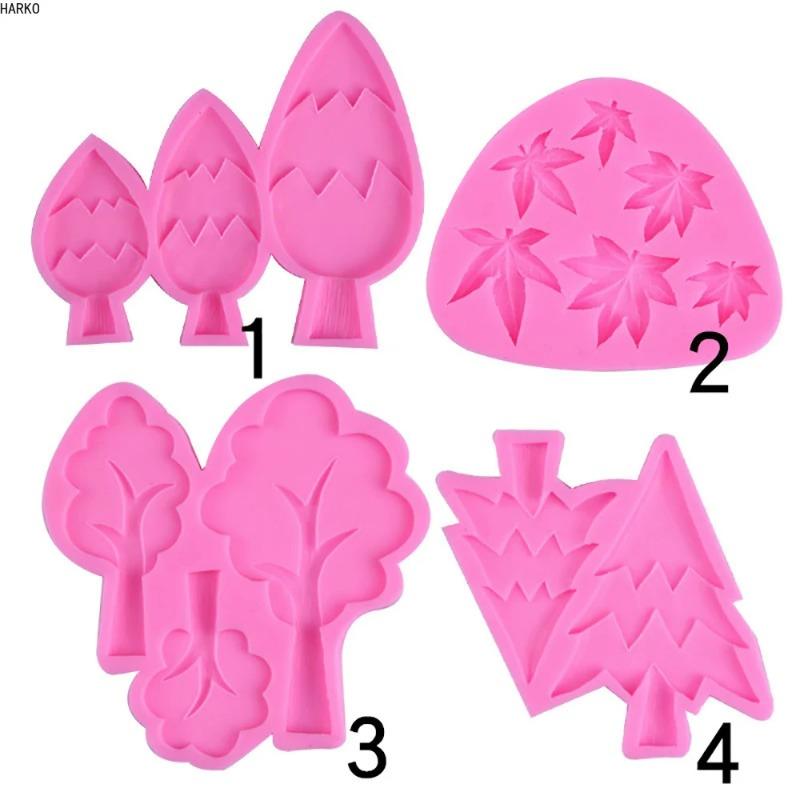 Sen Series Tree Leaves Tree Shape Cake Decoration Fondant DIY Baby Series Silicone Mold Baking Chocolate Silicone Molds