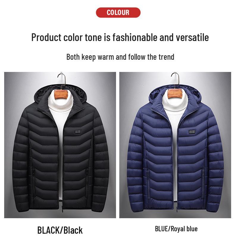 Smarte beheizte Baumwolljacke – USB-Elektroheizung, Unisex, leicht, warm, Mantel mit konstanter Temperatur