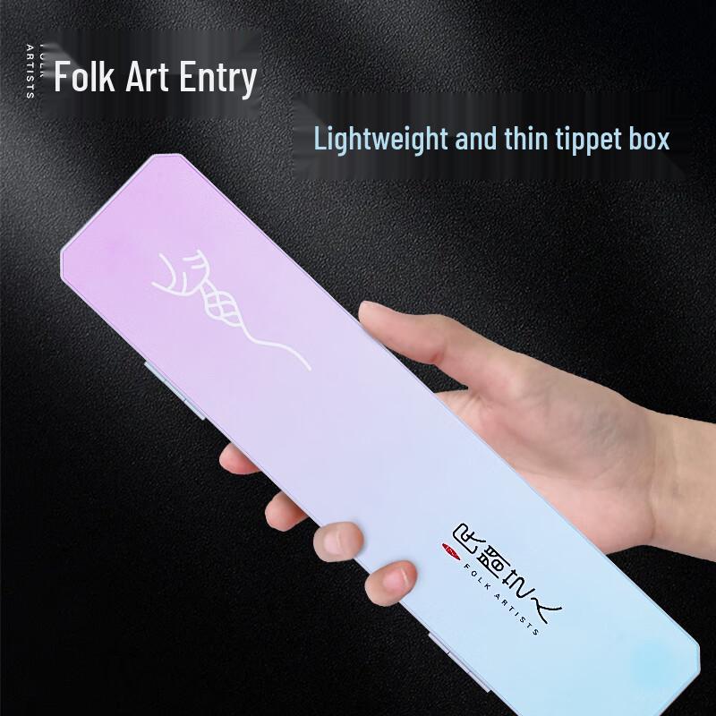 Folk Artist Moon White Drop-Resistant Portable Fishing Tackle Box