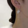 2023 Elegant Korean Rhinestone Leaf Tassel Ear Cuffs - Women's Trendy Anti-Lost Long Earrings