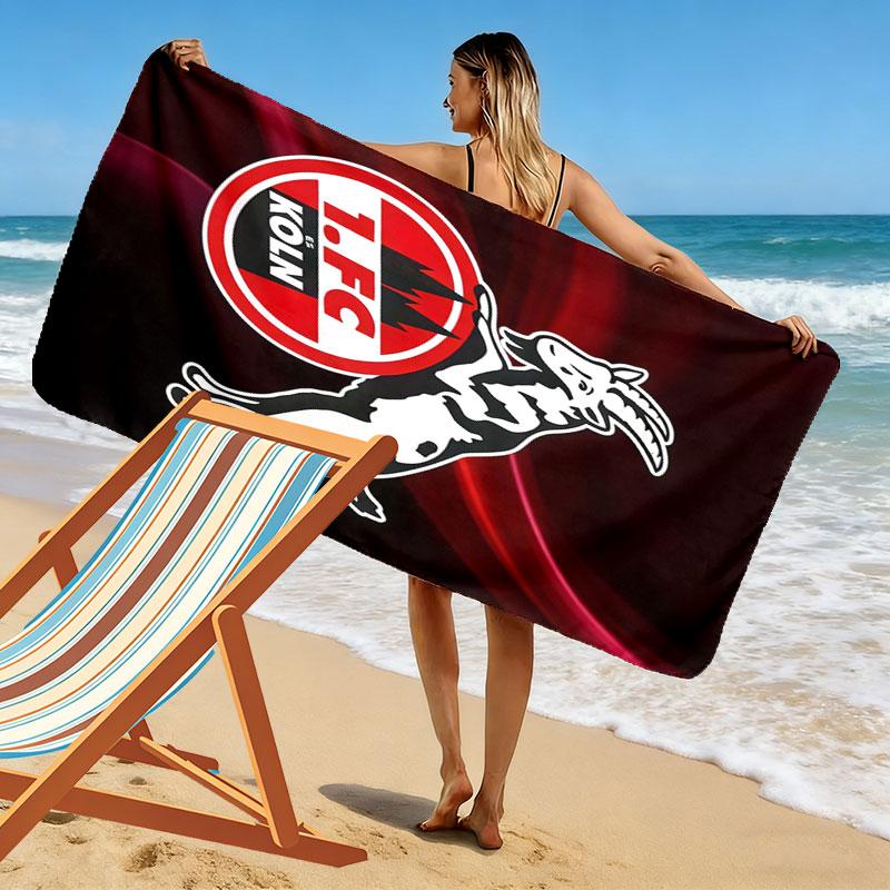 1. Poster FC Köln Stampa Asciugamano da Spiaggia, Asciugamano Grande Morbido Asciugatura Rapida per Spiaggia Campeggio Nuoto