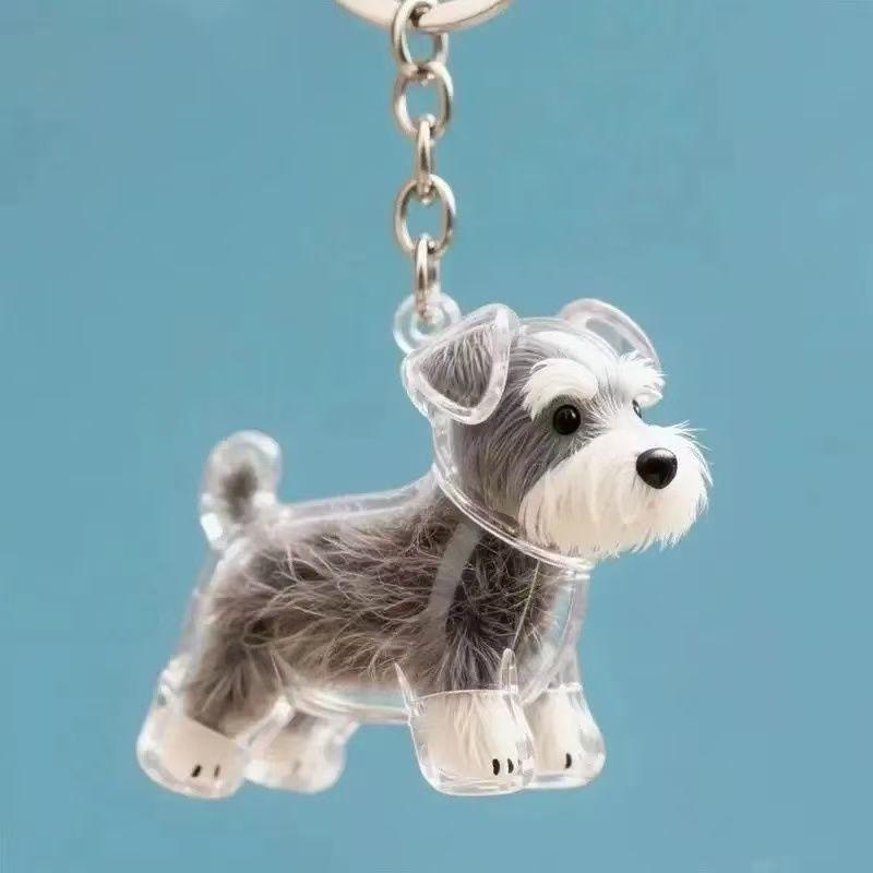 Puppy Hair Storage Pendant Keychain Transparent Dogs Hair Storage Box Hanging Decoration Bag Hanging Pendant Gift for Dog Lovers