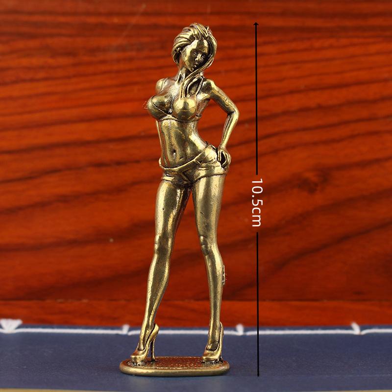 

Модель Красоты из Чистой Меди Сексуальная Женщина Фото Певец Украшение Леди Игрушка Ручка Коллекция Подарок Стерлинговое Медное Украшение Статуэтка