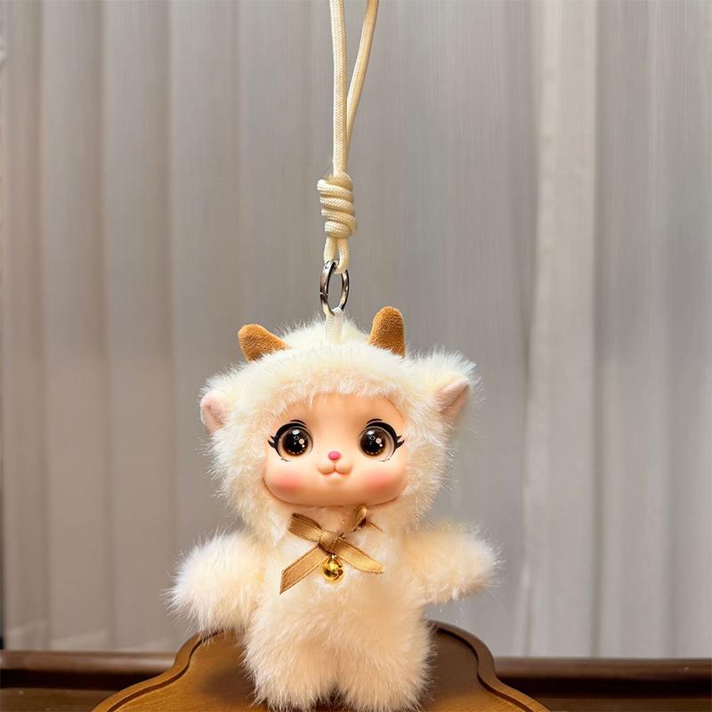 Cute Family Series Animals Vinyl Face Plush Forest Doll Pendant Backpack Decoration Gifts