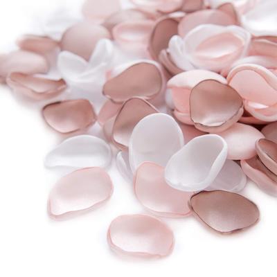 300-Pack Burnt Edge Silk Rose Petals for Wedding Decoration, Multi-Color Options