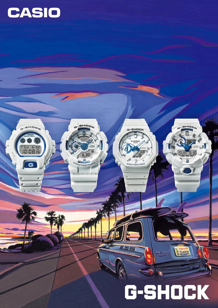 Watch GLOW Web Made with Environmentally Friendly White [Casio] G-Shock [HIDDEN SERIES] Exclusive, Materials, GA-2100HDS-7A1JF, Men's,