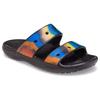 Crocs Unisex Klasyczne Sandały z Efektem Spray Dye Czarny/Wielokolorowy Wsuwane 208055-0C4