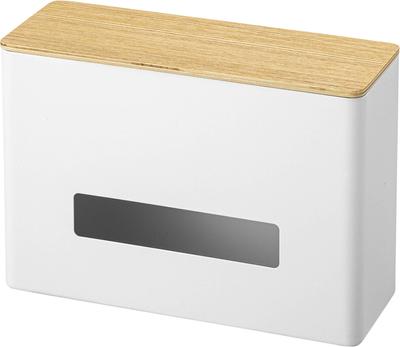 Carcasă pentru șervețele și cearșafuri umede Yamazaki Jitsugyo, culoare naturală, aproximativ lățime 25,2 x adâncime 9,2 x înălțime 18,2 cm, carcasă compactă pentru șervețele RIN, economie de spațiu, 5699