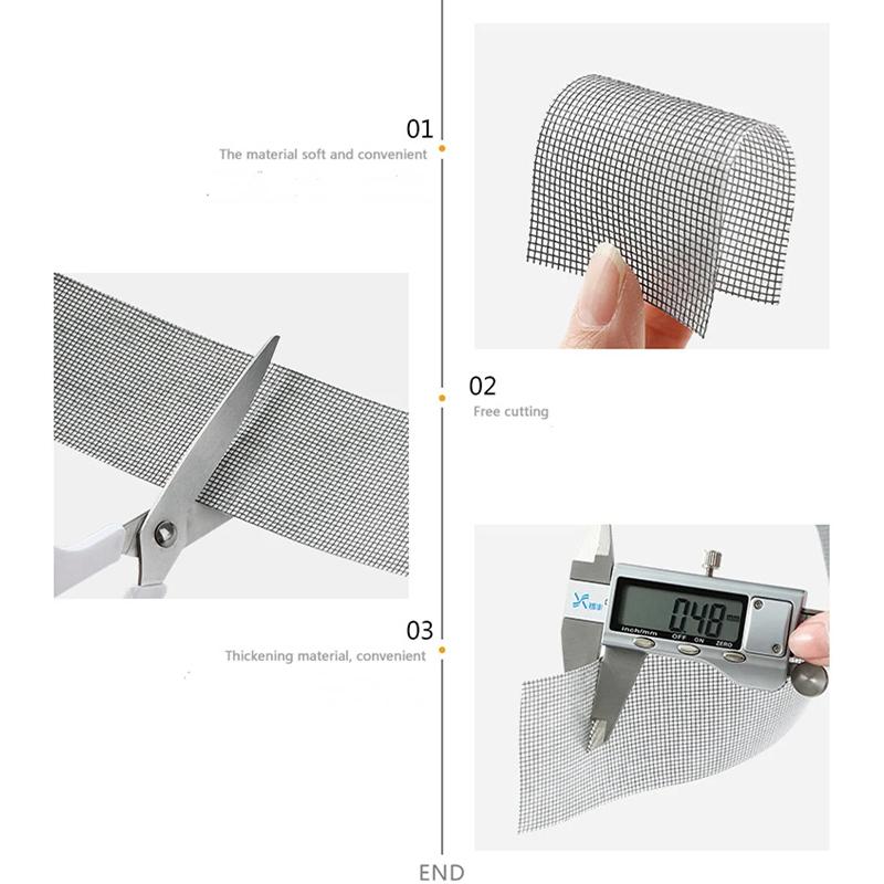 1 Stk. Einfach anzubringendes Wasserdichtes Fliegengitter-Reparaturband – Halten Sie Mücken fern mit unserem selbstklebenden Insektenschutz-Netzflicken