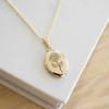 Oval Rose Opening And Closing Photo Frame Photo Box Necklace Diy Can Be Opened Photo Frame Necklace Color Retention