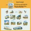 Yi Niao Pet Sticker Pack: Endless Prairie Series - 6 Styles, 15 Sheets, Seasonal Scenery Landscaping Stickers