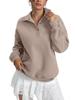 Autumn and winter new long-sleeved button-up sweater fashionable casual women's fleece sweatshirt