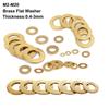 10-200Pcs Brass Flat Washer M2 M2.5 M3 M4 M5 M6 M8 M10 M12 M14 M16 M18 M20 Solids Brass Gasket Shim Coppers Metal Meson Pad Spacer
