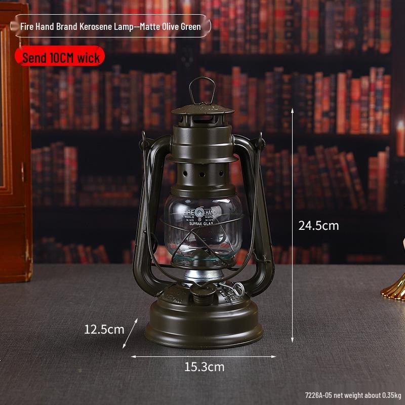 Retro Iron Oil Lamp for Camping, Lantern & Indoor Decor