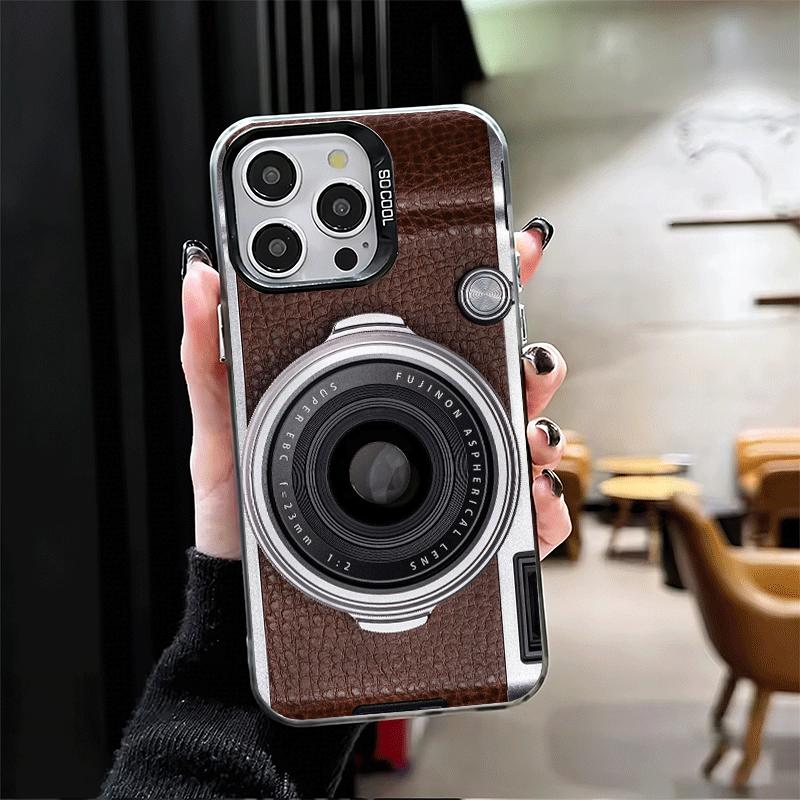 Vintage Classic Camera Pattern Soft Phone Case for iPhone 15 16 17 Pro Max 17Air 16E 14 Plus 13 12 Mini Shockproof Cover Back Sh
