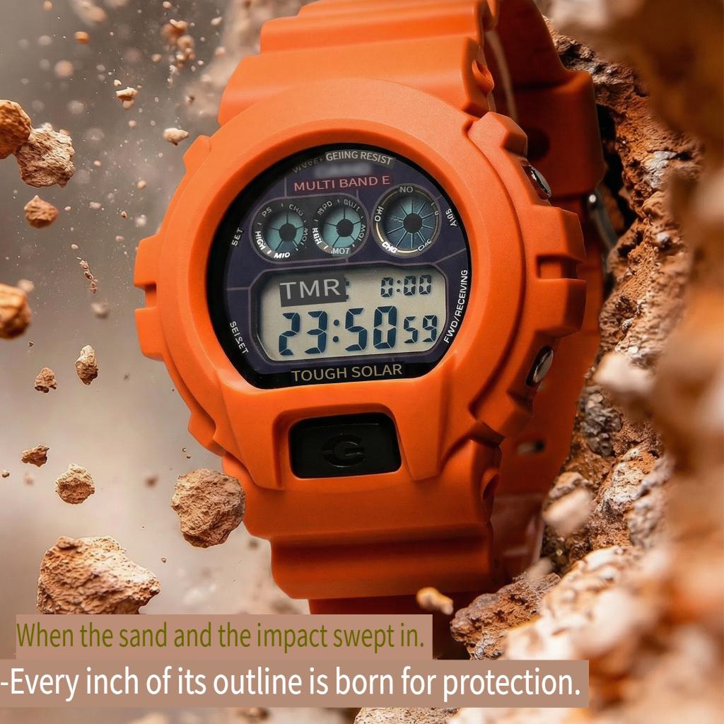 Für Casio G-Shock DW-6900/6600/6930 Ersatz Gummi Silikon Mattes Uhrenarmband Armband Armband + Gehäuse