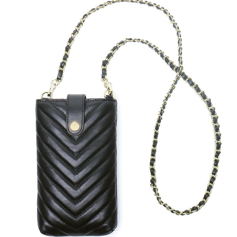 Сумка для мобильного телефона женская кожаная вышитая косая сумка Span мини овчина цепочка маленькая сумка модная сумка для мобильного телефона Tide