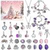 Weihnachts-Adventskalender Schmuckherstellungs-Set Mit Mehreren Thematischen Anhängern Für DIY Armbänder Und Halsketten Für Mädchen Weihnachtsgeschenke