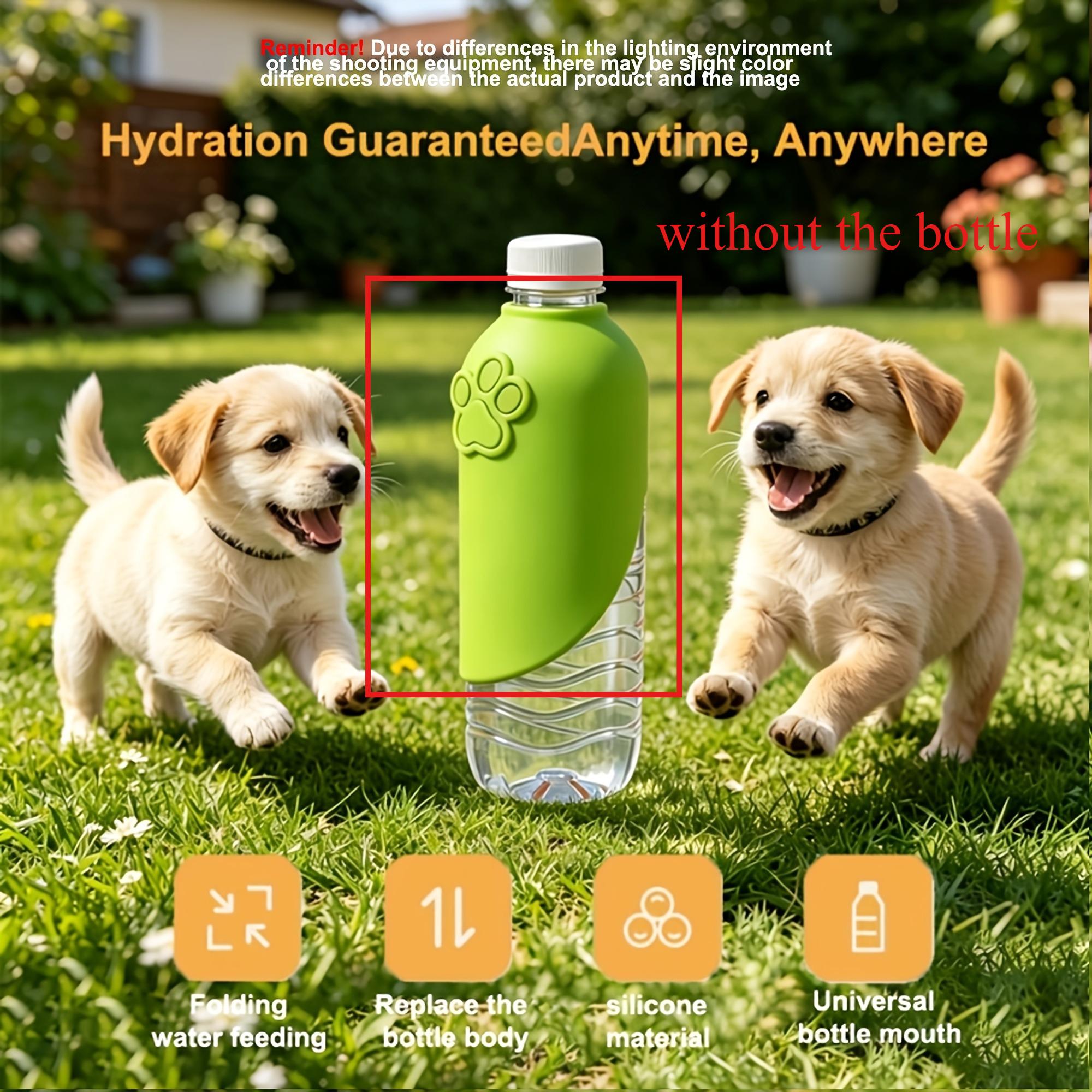Pet Travel Cup, Dog Pet Outdoor Water Feeder, Portable Beverage Dispenser, Leak-Proof, Foldable Puppy Water Cup Dispenser зелёный