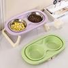 2-in-1 Dog Food Bowl With Stand Cat Double Bowls Practical Pet Supplies