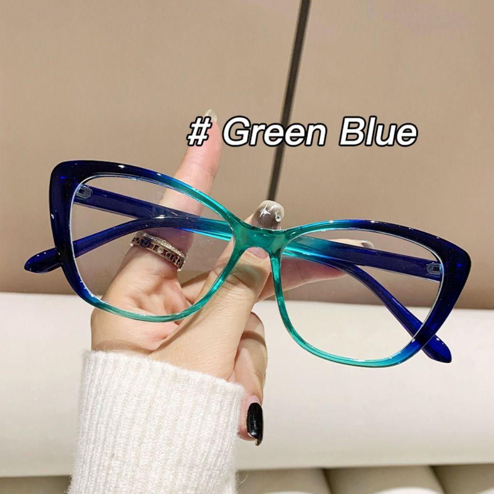 New Fashion Cat Eye Anti Blue Light Glasses Women Men Retro Gradient Color Butterfly Frame Computer Eyeglasses Optical Eyewear
