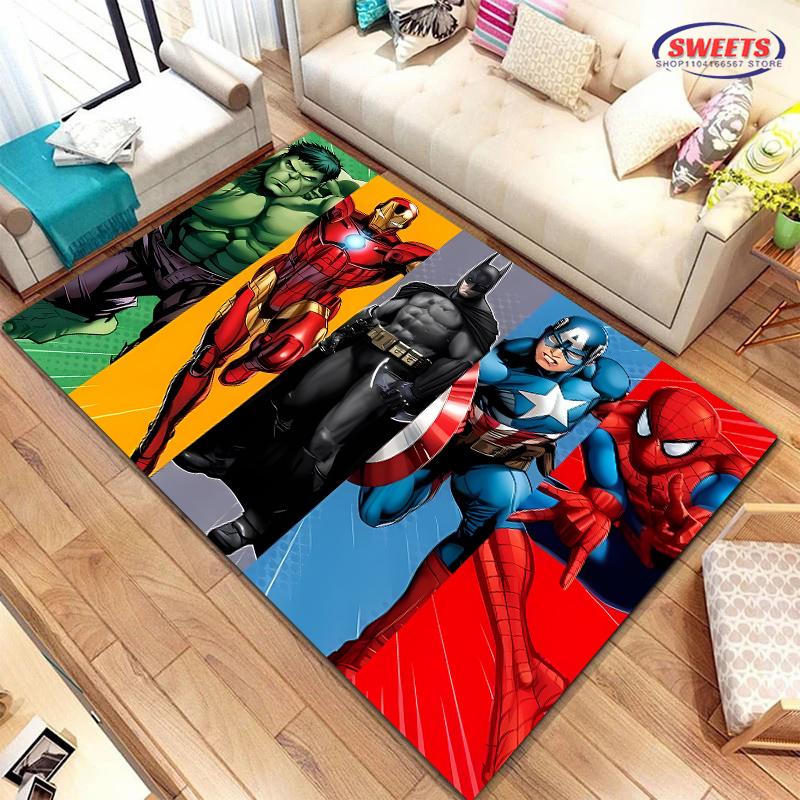 

№2 Килим Marvel Месники Нові полиці! Вітальня Спальня Офісна зона Дитяча кімната на вибір,Нековзний Килимок, який можна прати в машині 160*230cm