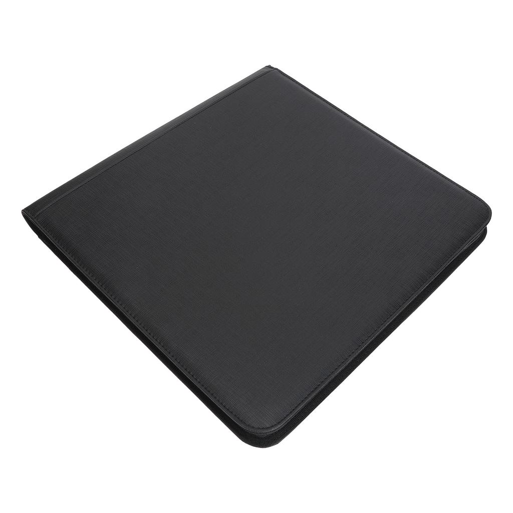 Zip Trading Card Album PU and PP Transparent 480 Cards Black Waterproof Trading Album Display Holder for Gaming Cards