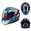 DOT Certified Unisex Motorcycle Helmet with Totem Pattern Four Seasons Full Face Helmet with Large Tail Wing for Bikers