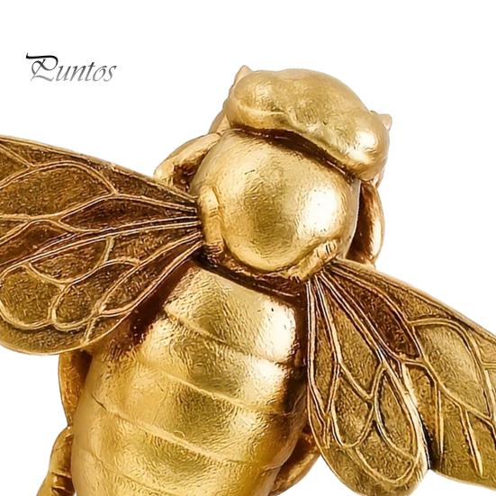 Decorative Bee Figurines for Home Vintage Gilded Resin Figurine, Lifelike 3D Insect Sculpture with Built-In Wall Small Gold Statue Hook, Light Luxury