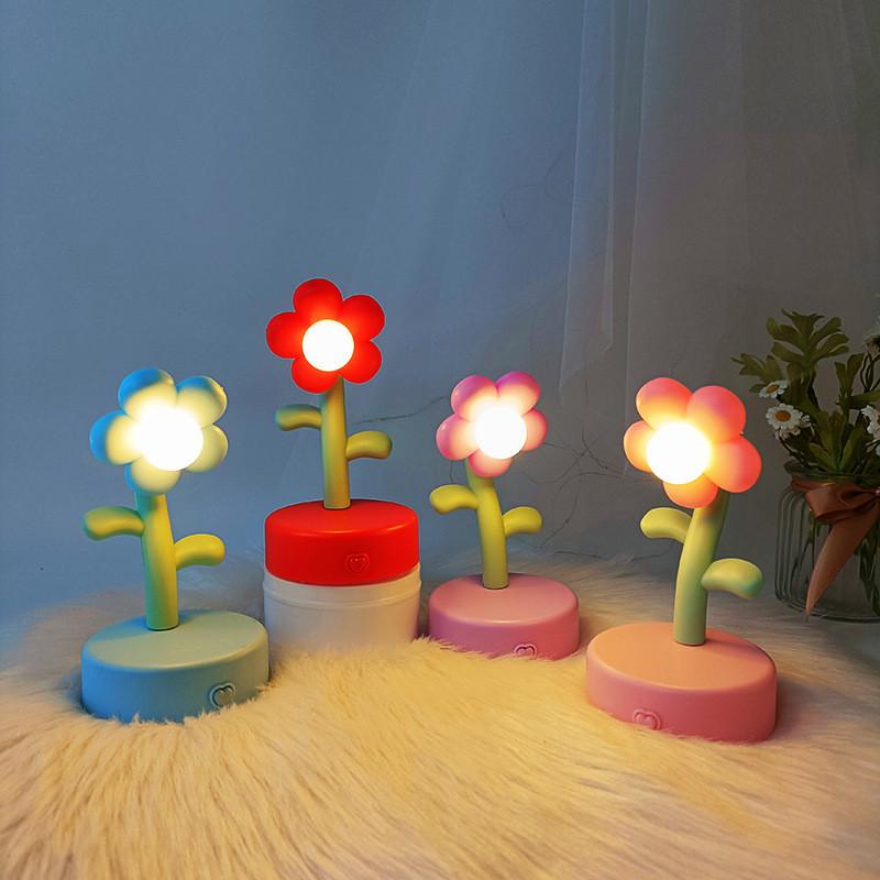 Cute Sweet And Sunflower Glowing Toy Diy Night Light Aaa Battery Power Supply