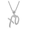 High Hip Hop XO Letter Pendant Necklace for Women Men, Fashion Creative Cubic Zirconia Exaggerated Hip Hop Rock Gift Jewelry