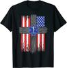 Star of Life USA Flag Trauma Doctor Medical Paramedics Gift T Shirt. High Quality Cotton, Breathable Top, Loose Casual T-shirt