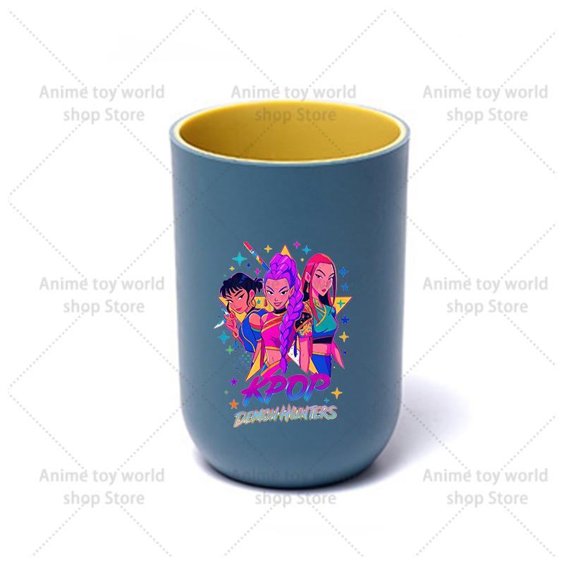 KPop Demon Hunters Hot Movies Water Cup Toothbrush Cup Cartoon Anime Mouthwash Cup Children's Water Cups Boy Girl Birthday Gifts