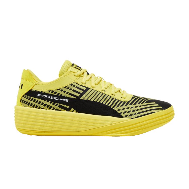 Puma Porsche Legacy X Clyde All-Pro Celandine Unisex Sneakers Yellow Black 195371-01