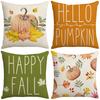 New Thanksgiving Harvest Pillow Autumn Pumpkin Orange Print Farm Decoration Sofa Pillow Cover