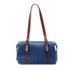 Cute Korean Style Denim Tote Bag Solid Color Tote Bag Large Capacity Handbag PU Leather Large Capacity Underarm Packs Girls