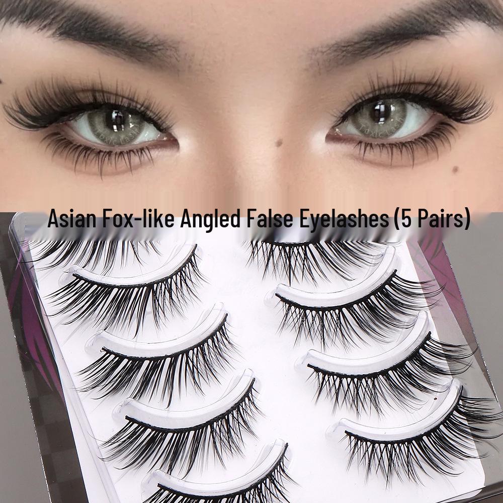 Asian-Inspired 3D Faux Lashes: Dense, Single Piece for a Natural Smoky Look - Perfect for Beginners