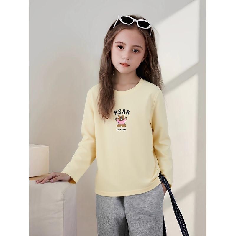 Trendy Children's Clothing Brand 2026 Spring New Brand Export Original Children's Pure Cotton Long-Sleeve T-Shirt Girls' Base Shirt