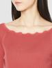 Jill by Jill Stuart Women's Feather Edge Skala Rib Knit Sweater, Red, FR