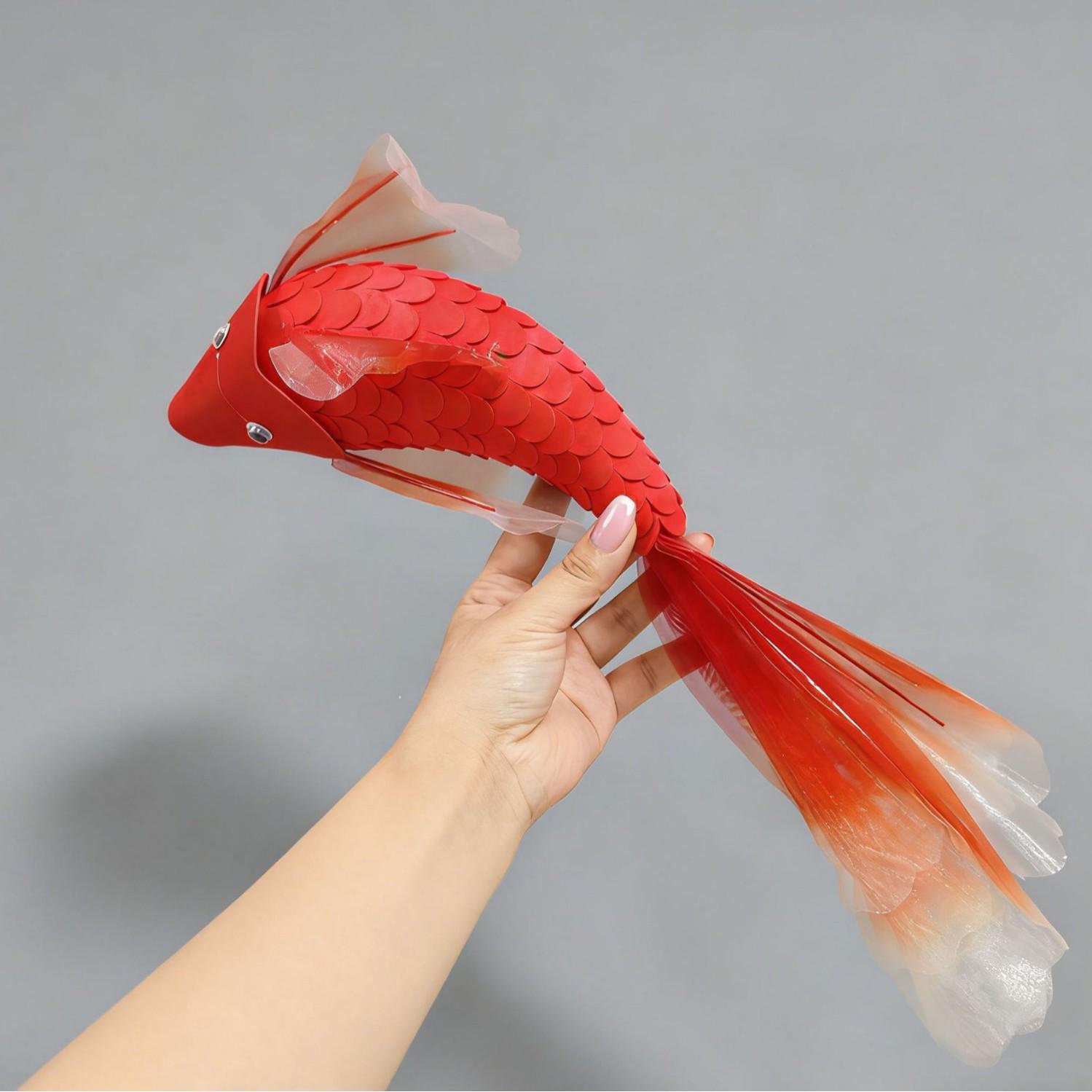 Good Luck Carp Prop: Red Auspicious Arrival Hanging Ornament for New Year s Day and Spring Festival Festive Decor 40cm