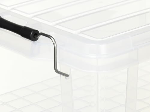 JEJ Astage ST Box #13, Made in Japan, Stackable, Clear, Disaster Preparedness Storage Box [29.5cm W x 44cm D x 16cm H]