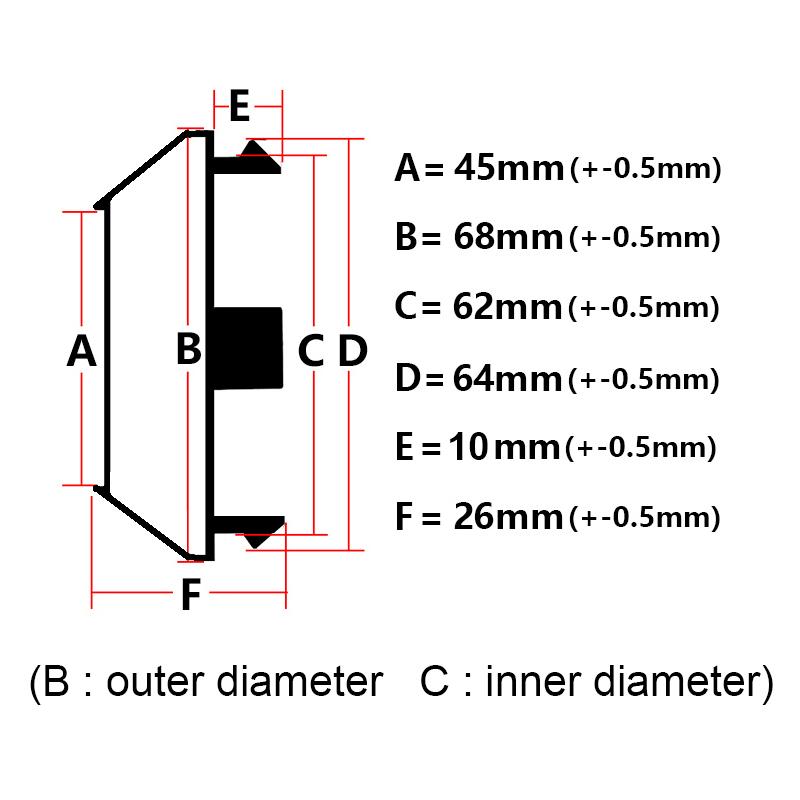 4PCS Universal 68mm Auto Rad Center Cap Sport Felge Center Hub Abdeckung 62mm Clip Reifen