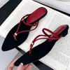 Fashion Pointed Toe Open Toe Comfortable Women Flip Flops Narrow Strap Clamp The Foot Roman Sandals Summer Fashion Vacation Beach Shoes