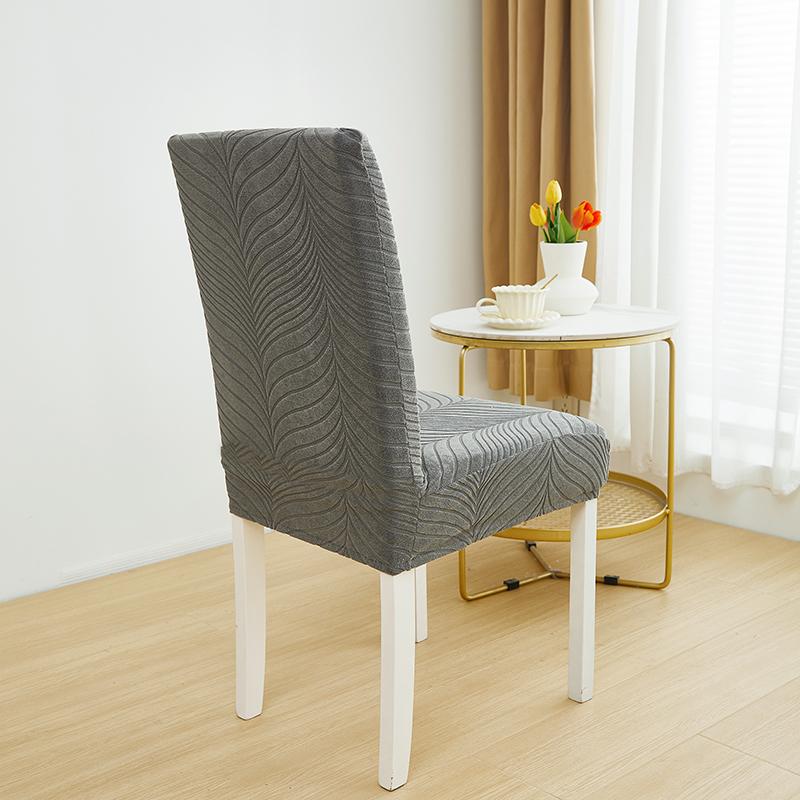 1Pc/2Pcs/4Pcs/6Pcs Waterproof Jacquard Dining Chair Cover Dustproof Elastic Soft Chair Seat Cover Suitable For Dining Room