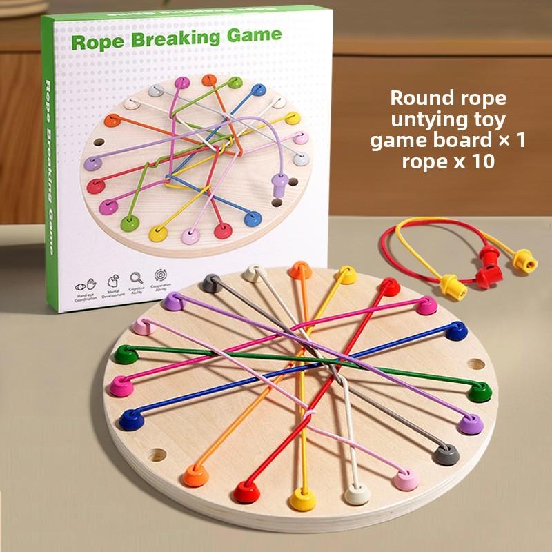 Rope Breaking Game Logic Puzzle Game With Wooden Material For Child Focus And Cognitive Growth