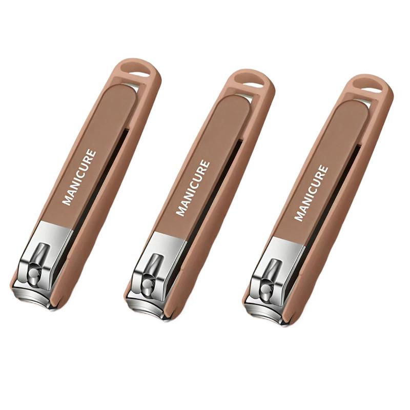 Stainless Steel Nail Clippers Manicure Tools Large Opening Nail Trimmer Anti Splash Design Sharp Edge Christmas Gift